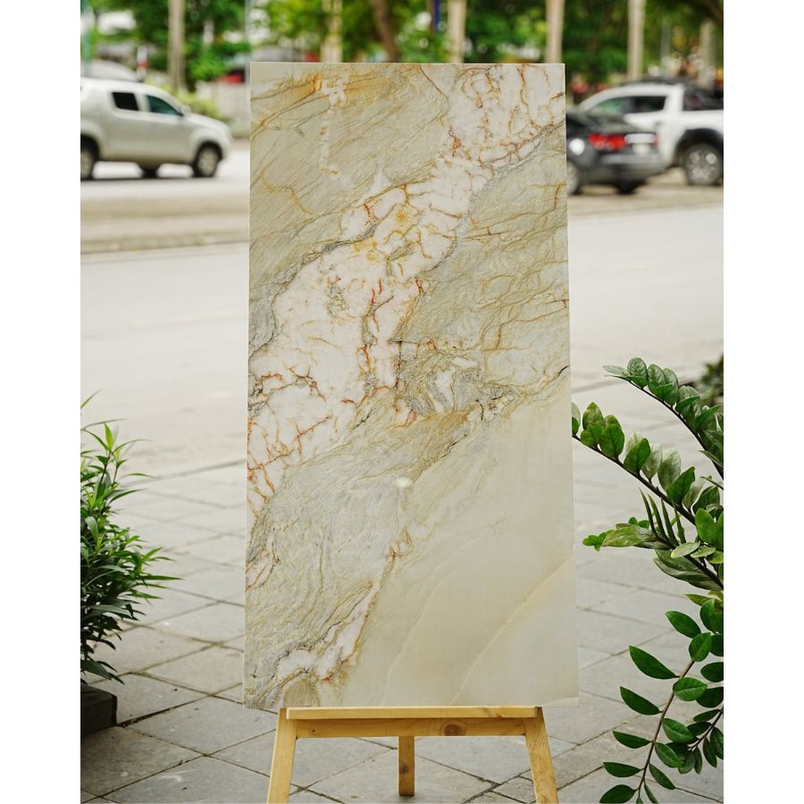 Gạch Ấn Độ KT 600x1200mm Onyx Green - Daisan Store