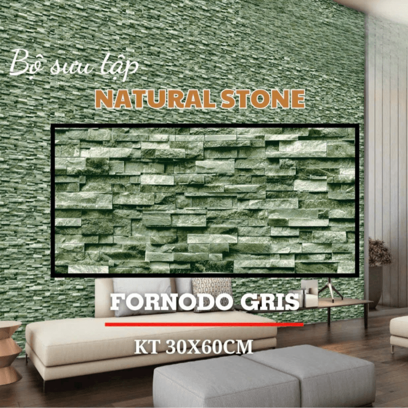 Gạch ấn độ ốp tường nội ngoại thất 300x600mm DS01 - Daisan Store