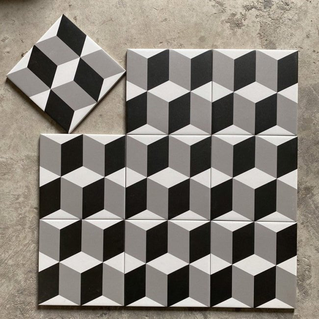 Gạch bông 200x200mm mã F2091 (BD trắng) - Daisan Store