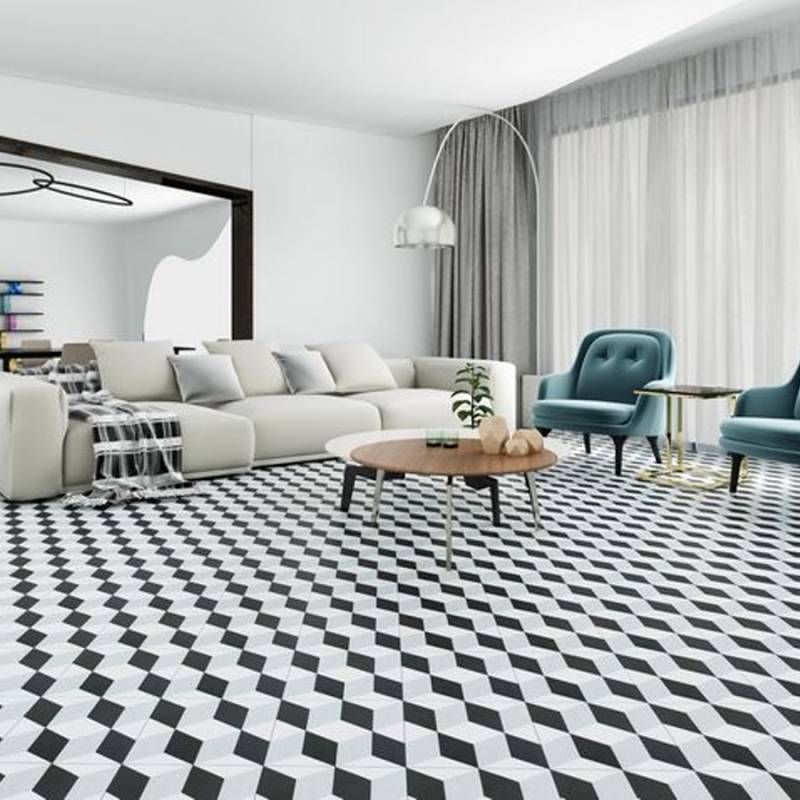 Gạch bông 200x200mm mã F2091 (BD vàng) - Daisan Store