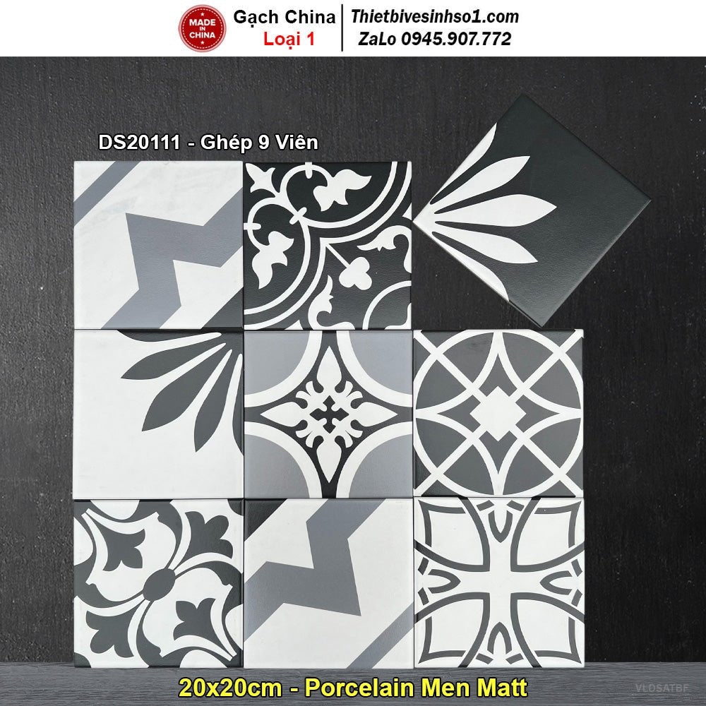 Gạch Bông 20x20 Trung Quốc DS20111 - Daisan Store