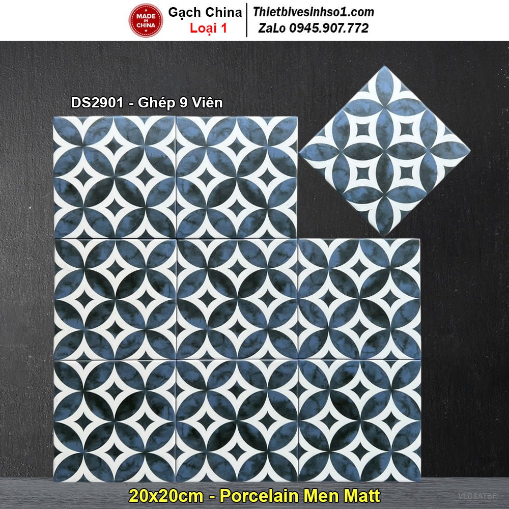Gạch Bông 20x20 Trung Quốc DS2901 - Daisan Store