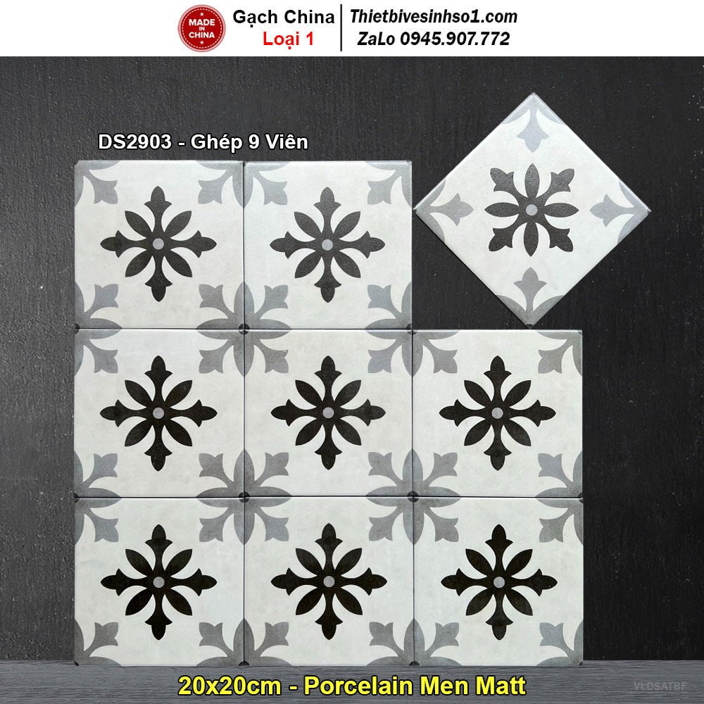 Gạch Bông 20x20 Trung Quốc DS2903 - Daisan Store