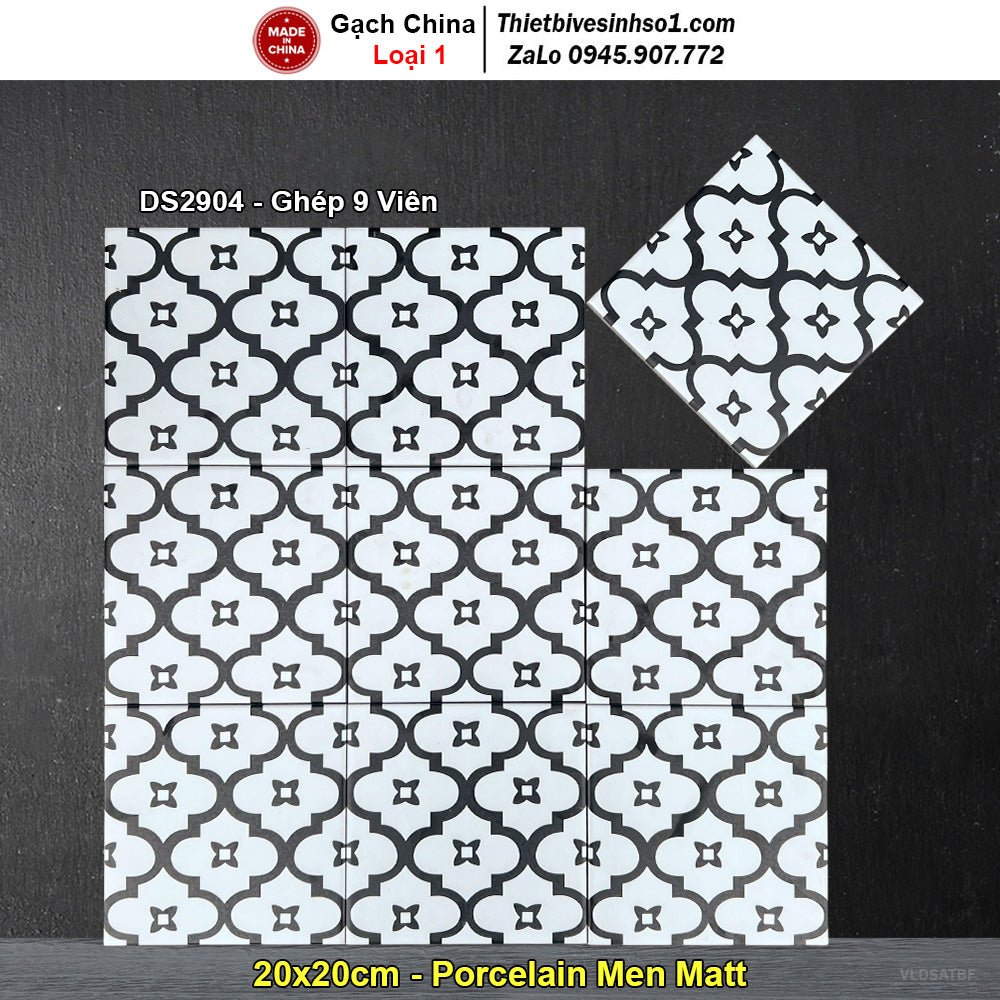 Gạch Bông 20x20 Trung Quốc DS2904 - Daisan Store