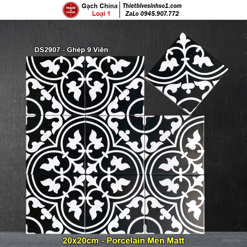 Gạch Bông 20x20 Trung Quốc DS2907 - Daisan Store
