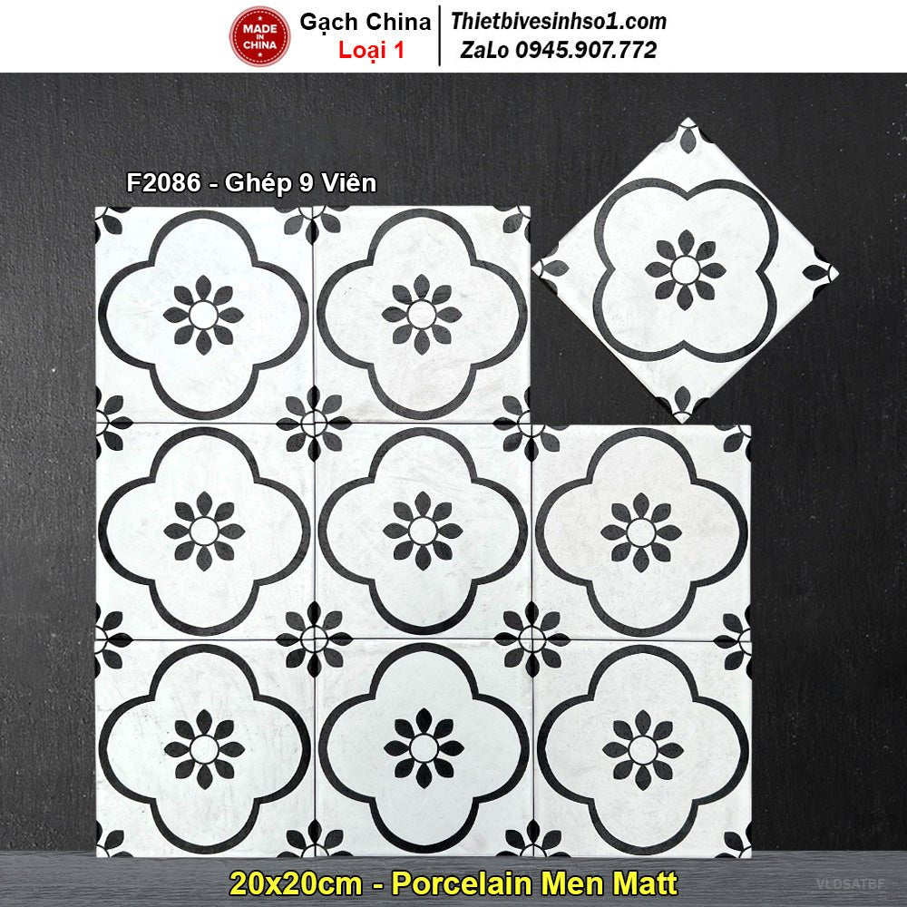 Gạch Bông 20x20 Trung Quốc F2086 - Daisan Store