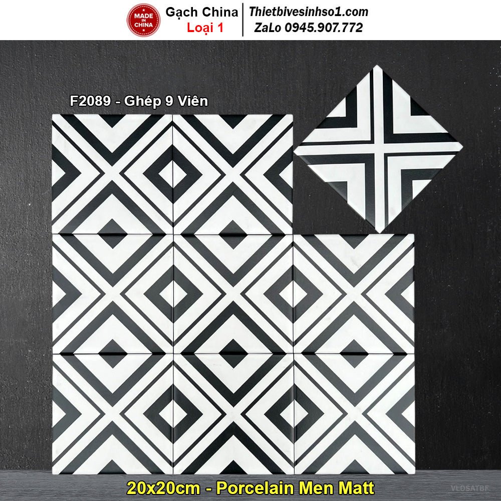 Gạch Bông 20x20 Trung Quốc F2089 - Daisan Store