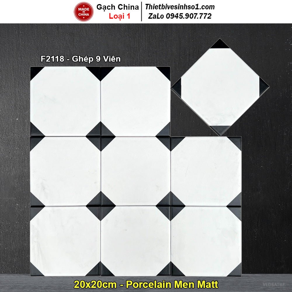 Gạch Bông 20x20 Trung Quốc F2118 - Daisan Store
