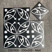 Gạch bông KT 200x200mm (BD trắng) mã DS2906 - Daisan Store