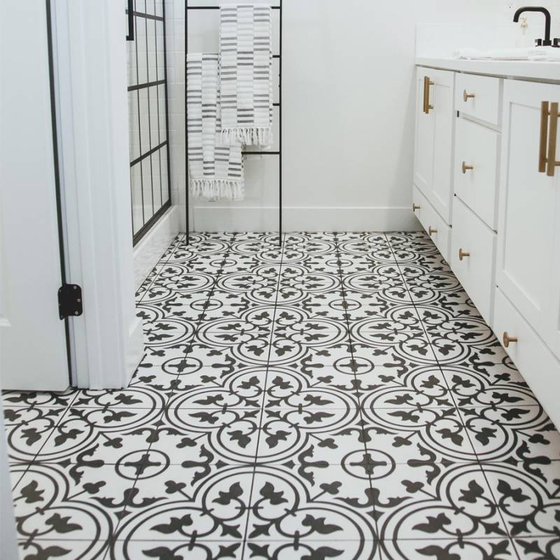 Gạch Bông KT 200x200mm mã DC222 (BD trắng) - Daisan Store