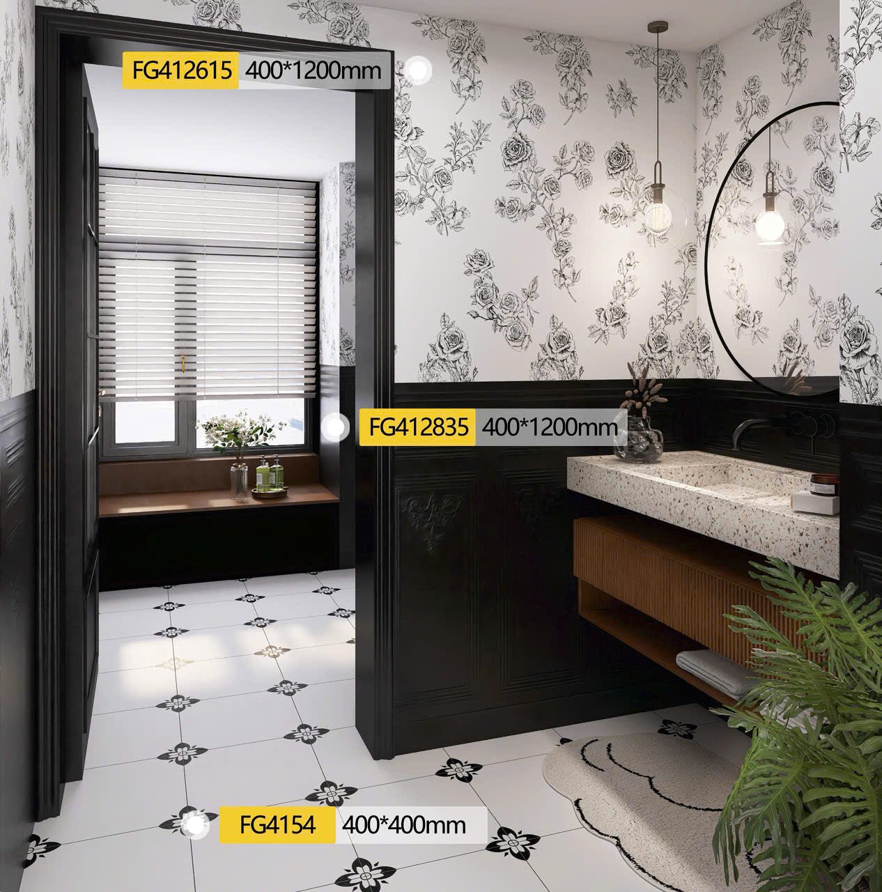 Gạch Bông KT 400x400mm mã F4154 - Daisan Store