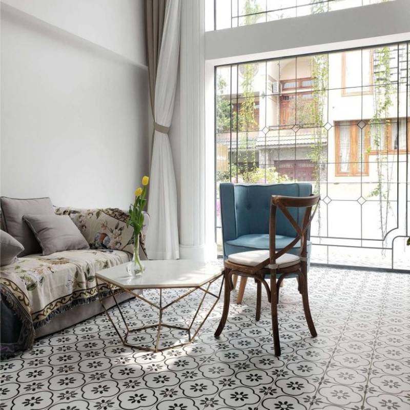 Gạch bông men KT 200x200mm F2086(BD vàng) - Daisan Store