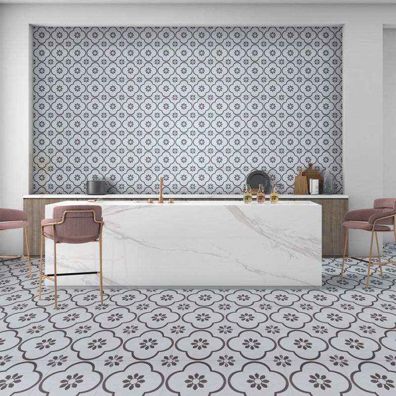 Gạch bông men KT 200x200mm F2086(BD vàng) - Daisan Store