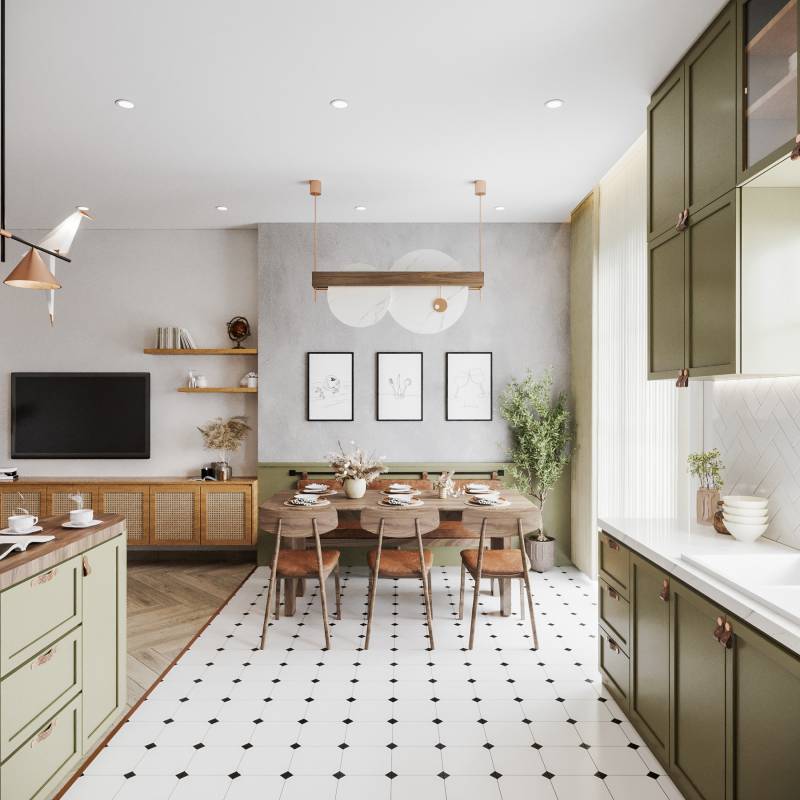 Gạch bông men KT 200x200mm mã F2118 (BD vàng) - Daisan Store