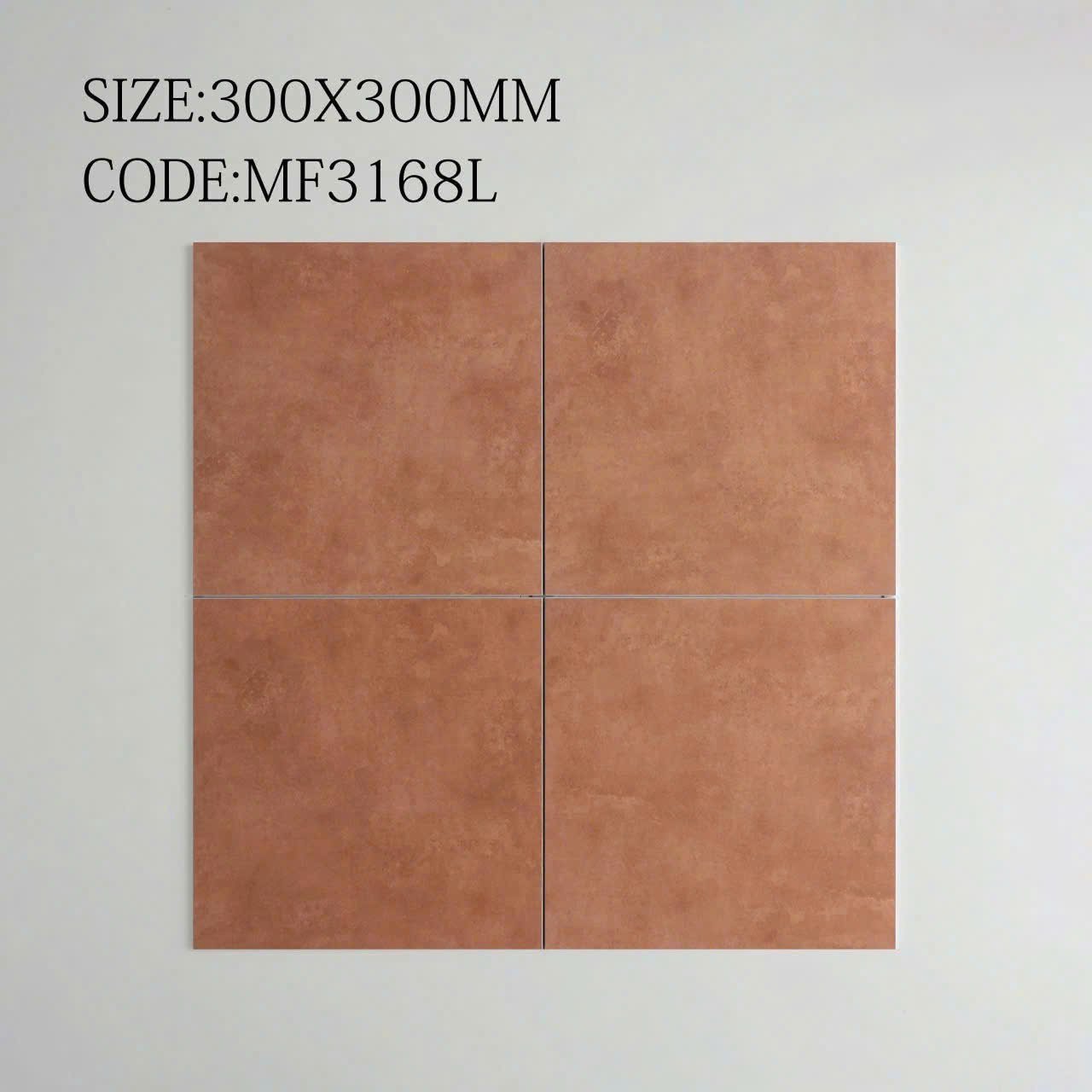 Gạch bông Trung Quốc, men mờ xương porcelain, KT 300x300mm, MF3168L (1 hộp/14 viên/1,26m2) - Daisan Store