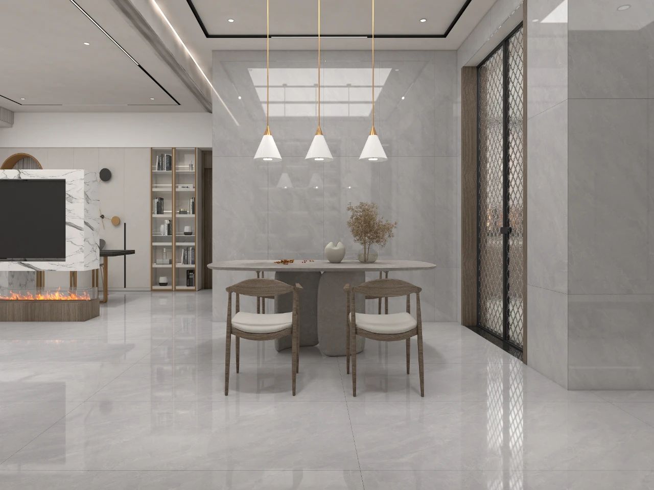 Gạch đá cẩm thạch xám vi mô 750*1500 - Daisan Store