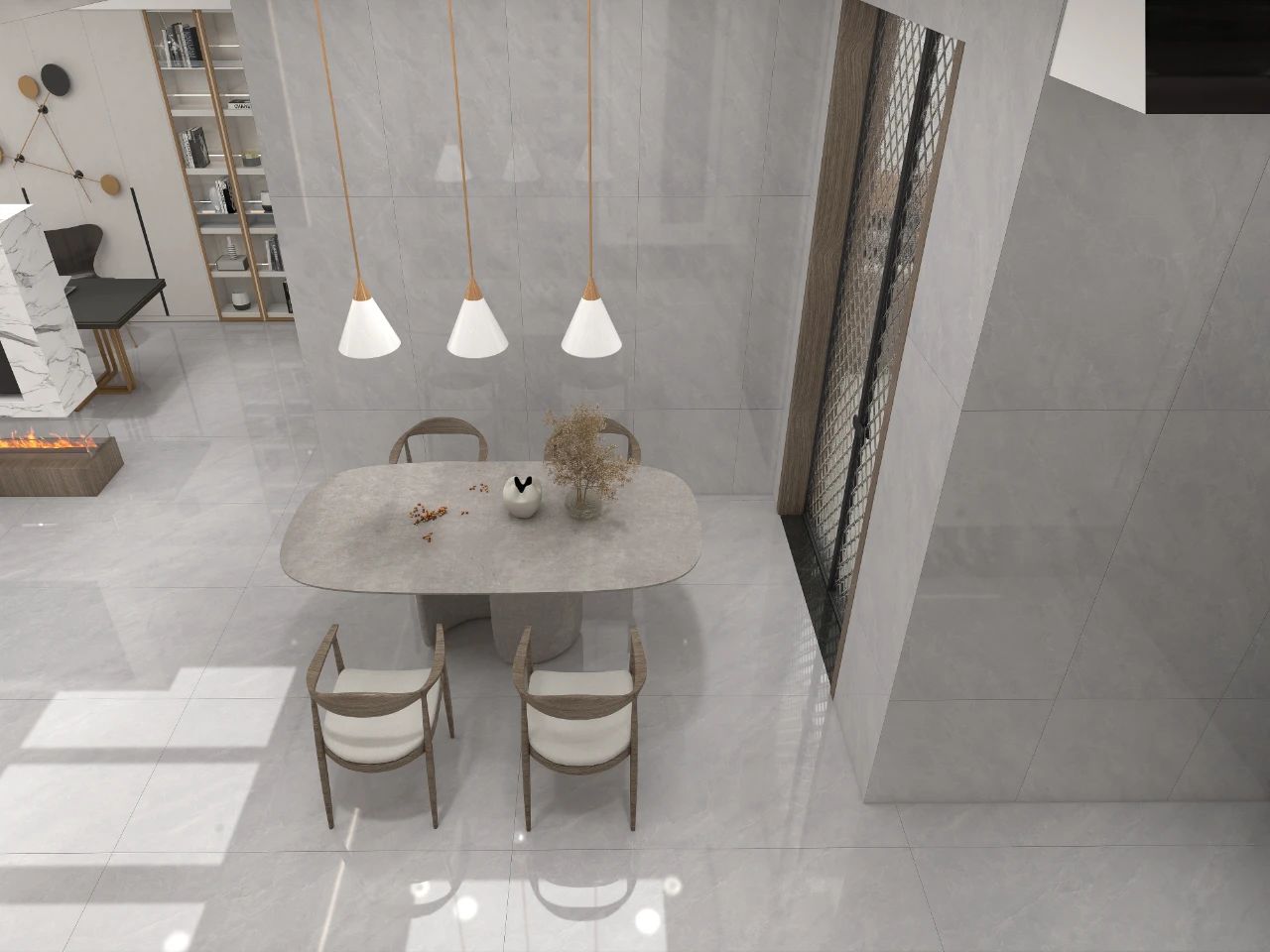 Gạch đá cẩm thạch xám vi mô 750*1500 - Daisan Store