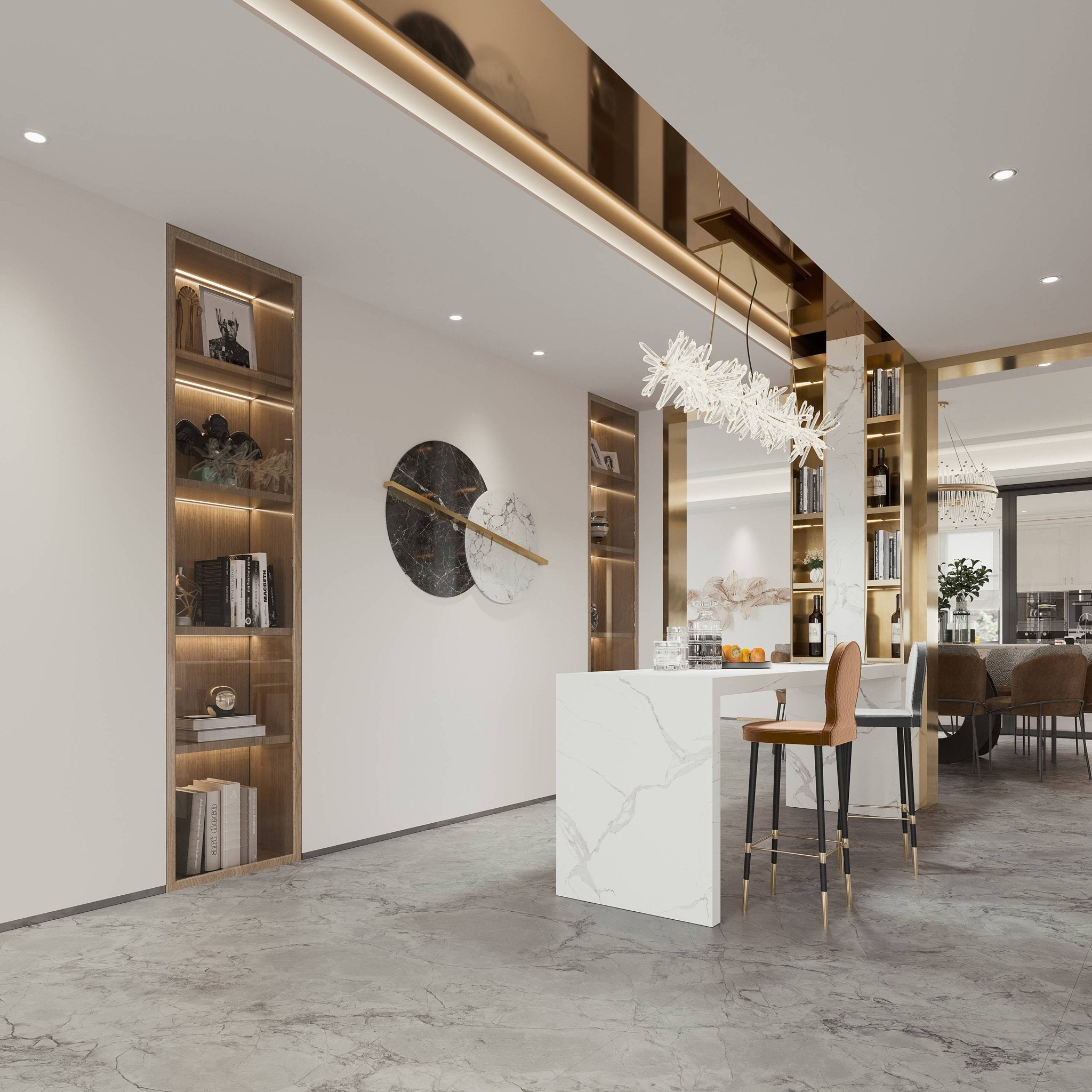 Gạch Đá Nung Kết Gốm Sứ Chất Lượng Cao, Tấm Bóng Vân Đá Cẩm Thạch, Bàn Đá Nung Kết TRẮNG NGỌC TRAI - Daisan Store