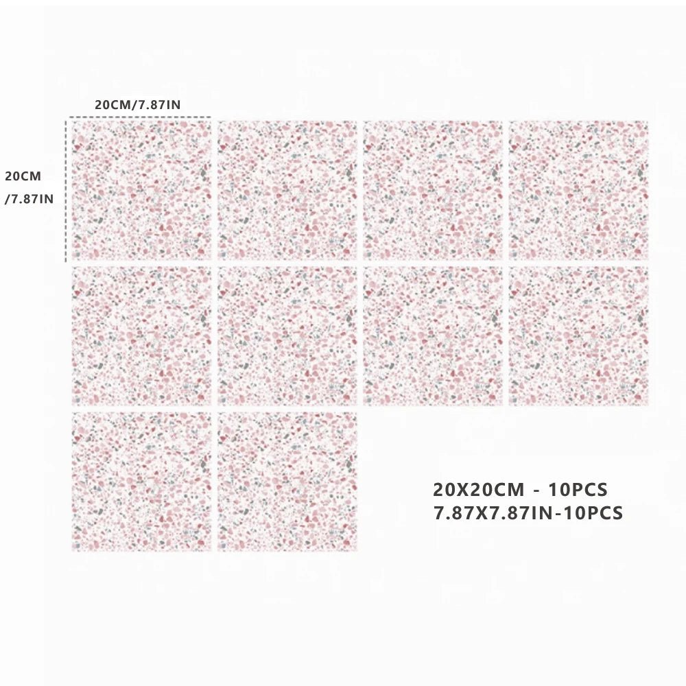 Gach Dan Terrazzo Hong Chong Tham Dan Tuong Phong Tam Va Bep - Daisan Store