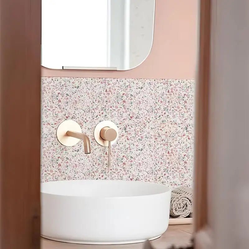 Gach Dan Terrazzo Hong Chong Tham Dan Tuong Phong Tam Va Bep - Daisan Store