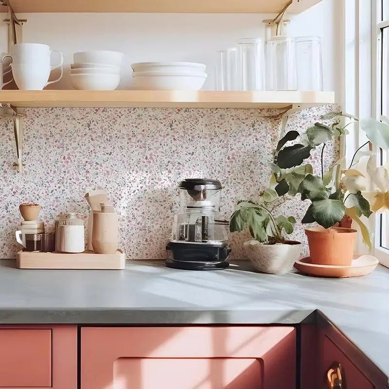 Gach Dan Terrazzo Hong Chong Tham Dan Tuong Phong Tam Va Bep - Daisan Store