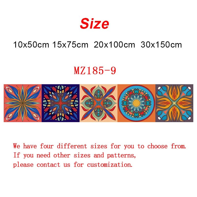 Gạch Dán Trang Trí Mandala Đa Màu Sọc Dán Tường Chống Thấm - Daisan Store