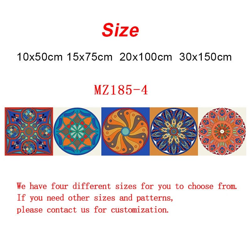 Gạch Dán Trang Trí Mandala Đa Màu Sọc Dán Tường Chống Thấm - Daisan Store