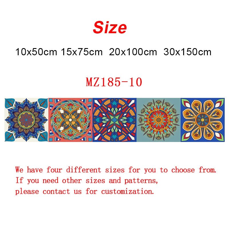 Gạch Dán Trang Trí Mandala Đa Màu Sọc Dán Tường Chống Thấm - Daisan Store