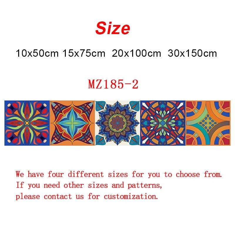 Gạch Dán Trang Trí Mandala Đa Màu Sọc Dán Tường Chống Thấm - Daisan Store