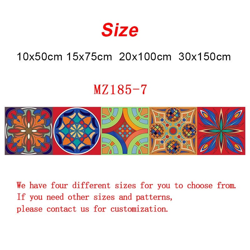 Gạch Dán Trang Trí Mandala Đa Màu Sọc Dán Tường Chống Thấm - Daisan Store