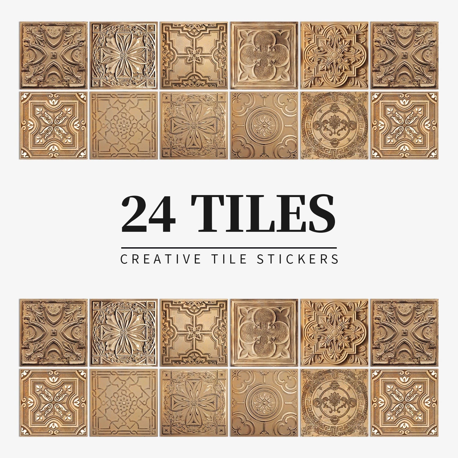 Gạch Dán Tường Màu Sáng 24 Miếng Dán Bếp Tắm Chống Thấm - Daisan Store