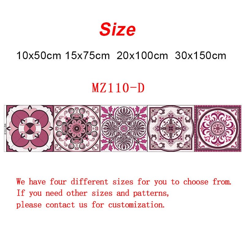 Gạch Dán Tường Sọc Tím Retro Dán Dính Nước Bếp Cầu Thang - Daisan Store