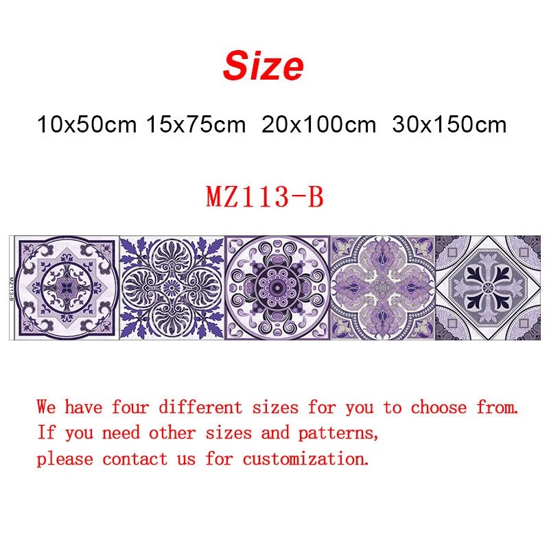 Gạch Dán Tường Sọc Tím Retro Dán Dính Nước Bếp Cầu Thang - Daisan Store