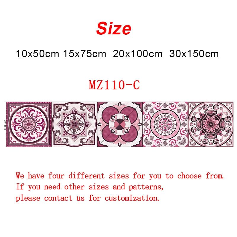 Gạch Dán Tường Sọc Tím Retro Dán Dính Nước Bếp Cầu Thang - Daisan Store