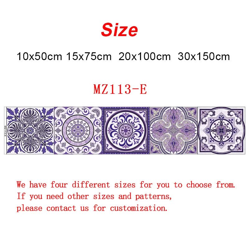 Gạch Dán Tường Sọc Tím Retro Dán Dính Nước Bếp Cầu Thang - Daisan Store