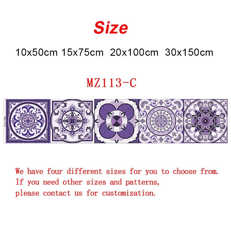 Gạch Dán Tường Sọc Tím Retro Dán Dính Nước Bếp Cầu Thang - Daisan Store