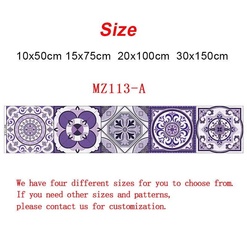 Gạch Dán Tường Sọc Tím Retro Dán Dính Nước Bếp Cầu Thang - Daisan Store