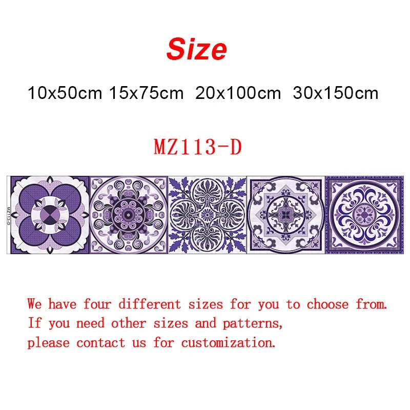 Gạch Dán Tường Sọc Tím Retro Dán Dính Nước Bếp Cầu Thang - Daisan Store