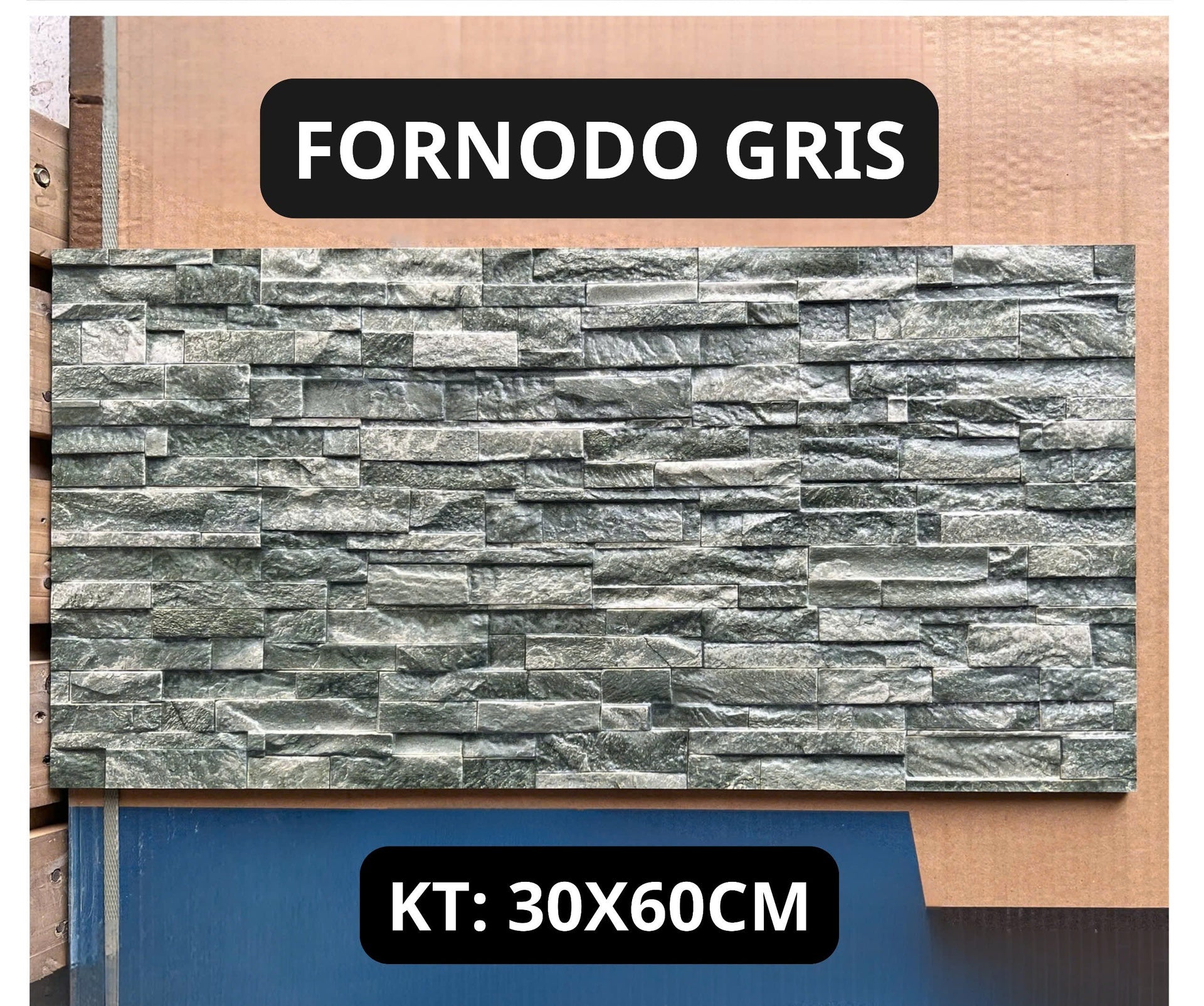 Gạch giả đá 30x60cm mã Fornodo Gris - Daisan Store