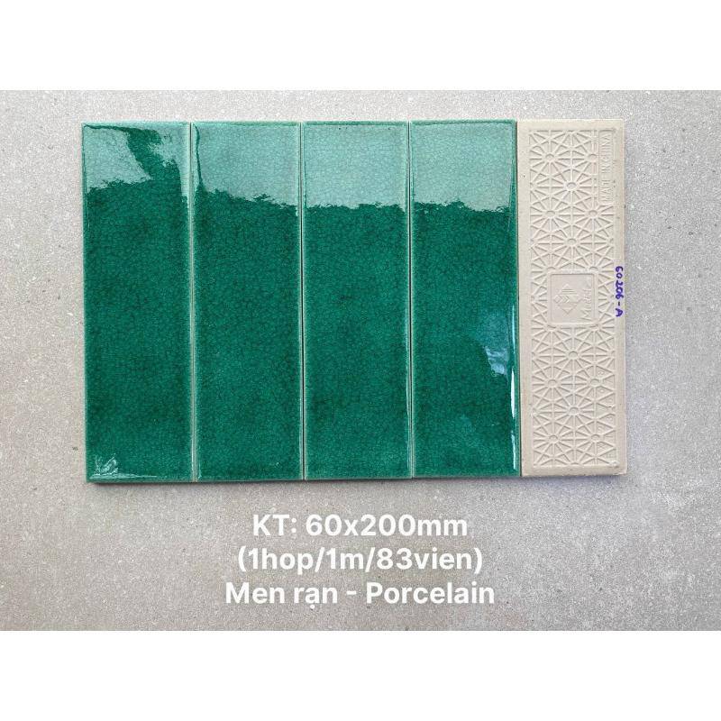 Gạch gốm men rạn KT 60x200mm xanh lá 60x200mm MBL60206 - A - Daisan Store
