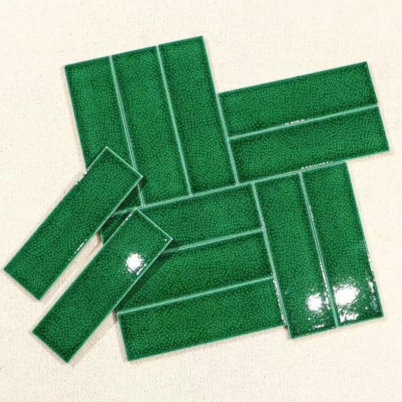 Gạch gốm men rạn KT 60x200mm xanh lá 60x200mm MBL60206 - B - Daisan Store