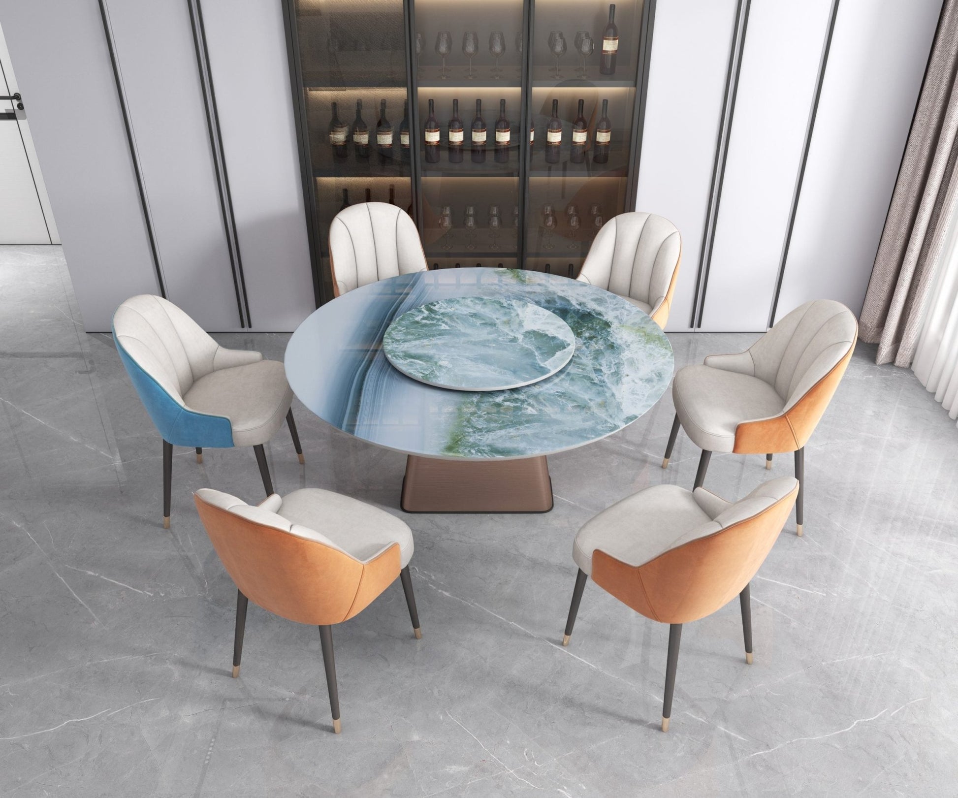 Gạch Hiện Đại 2700X1600Mm Màu Xanh Đẹp Cho Nội Thất - Daisan Store