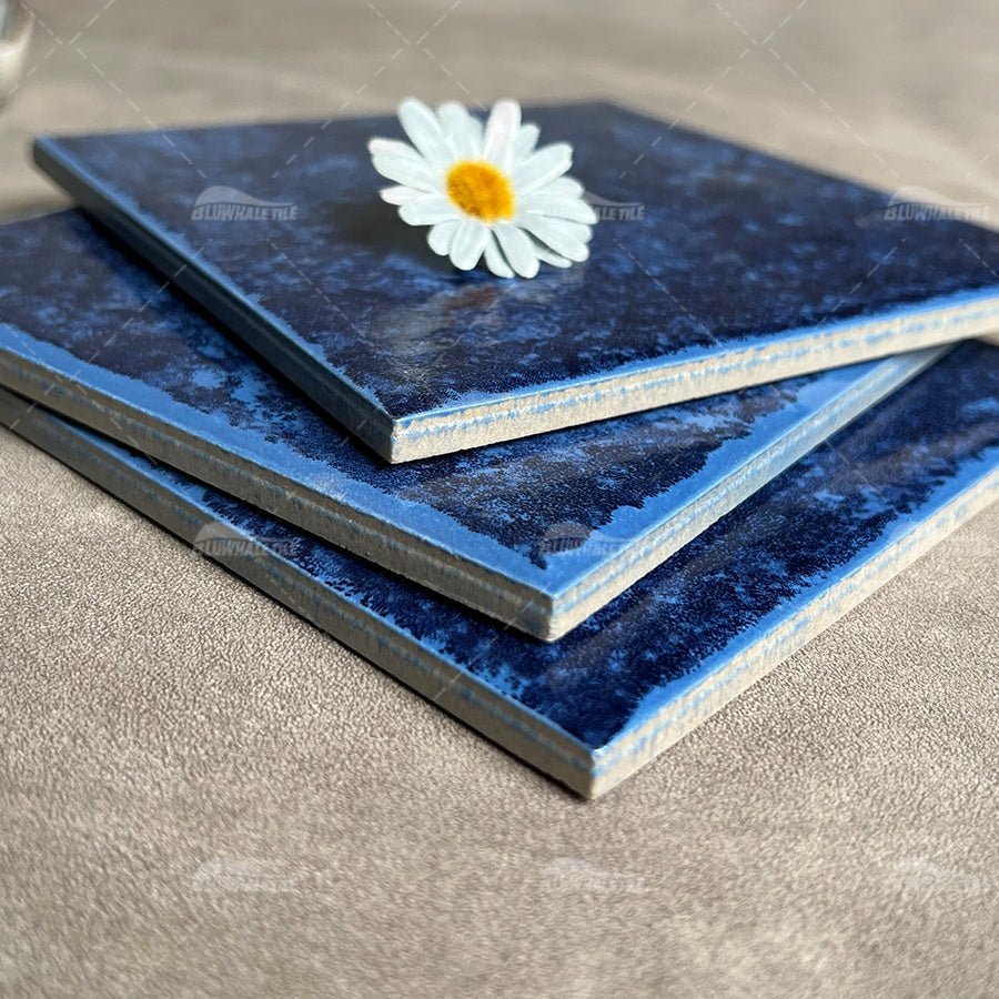 Gạch hồ bơi Bluwhale chống trơn in phun màu cổ điển mờ hình vuông lớn 6c6 - Daisan Store