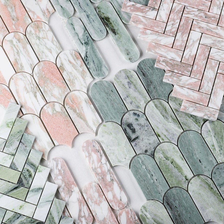 Gạch hồ bơi đá tự nhiên kiểu xương cá, giá nhà máy, nhà cung cấp gạch Bluwhale - Daisan Store