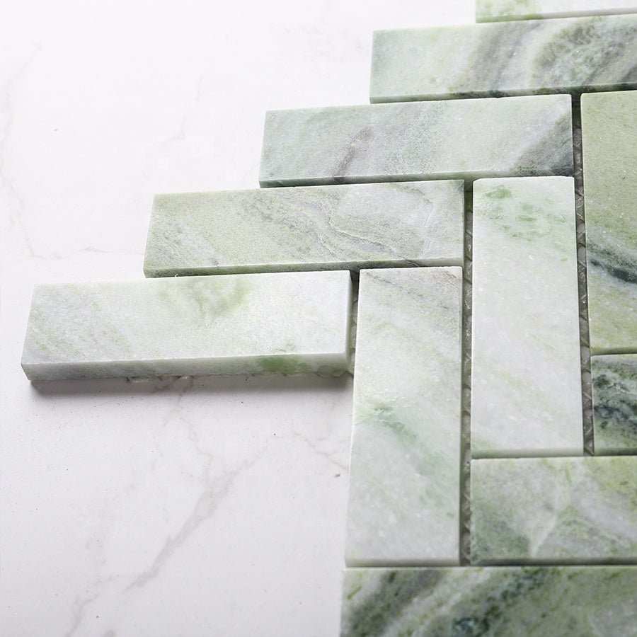 Gạch hồ bơi đá tự nhiên kiểu xương cá, giá nhà máy, nhà cung cấp gạch Bluwhale - Daisan Store