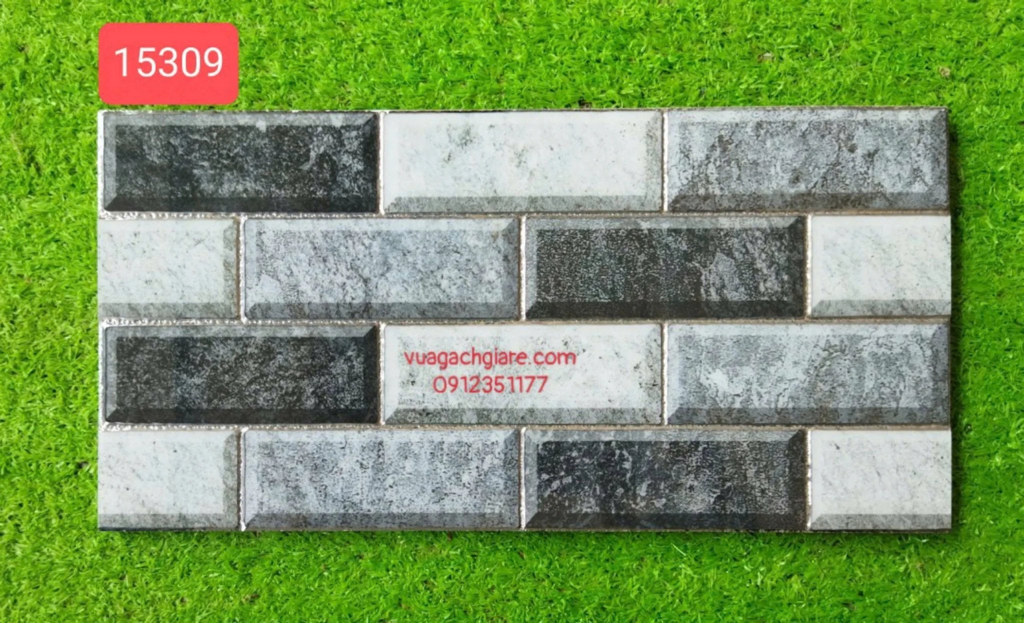 Gạch Khắc Kim 15x30 Cao Cấp nhũ vàng xám đậm nhạt 15309 - Daisan Store