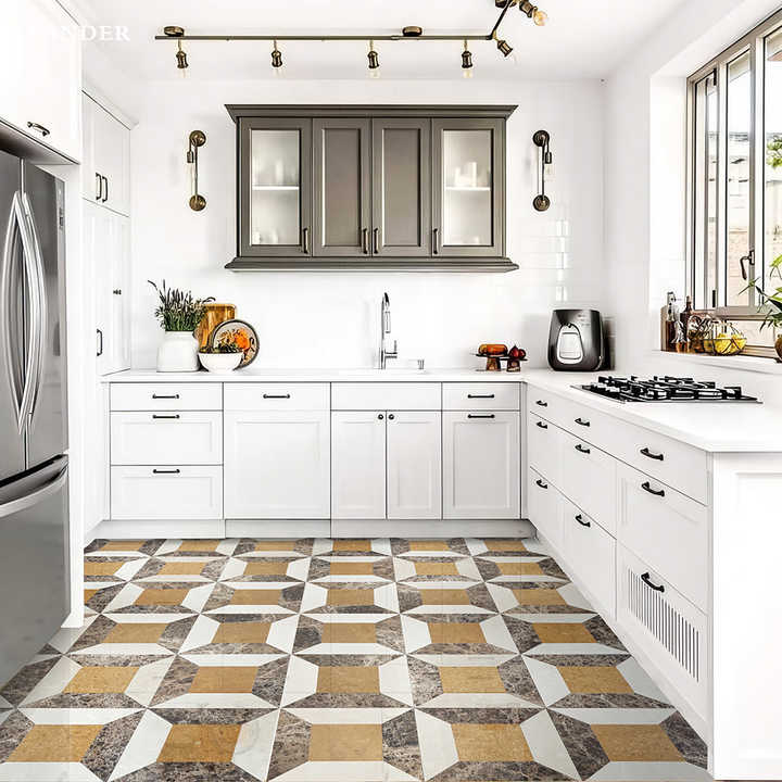 Gạch khảm đá cẩm thạch LANDER STONE cho gạch ốp tường bếp và gạch ốp tường phòng tắm bằng đá cẩm thạch - Daisan Store