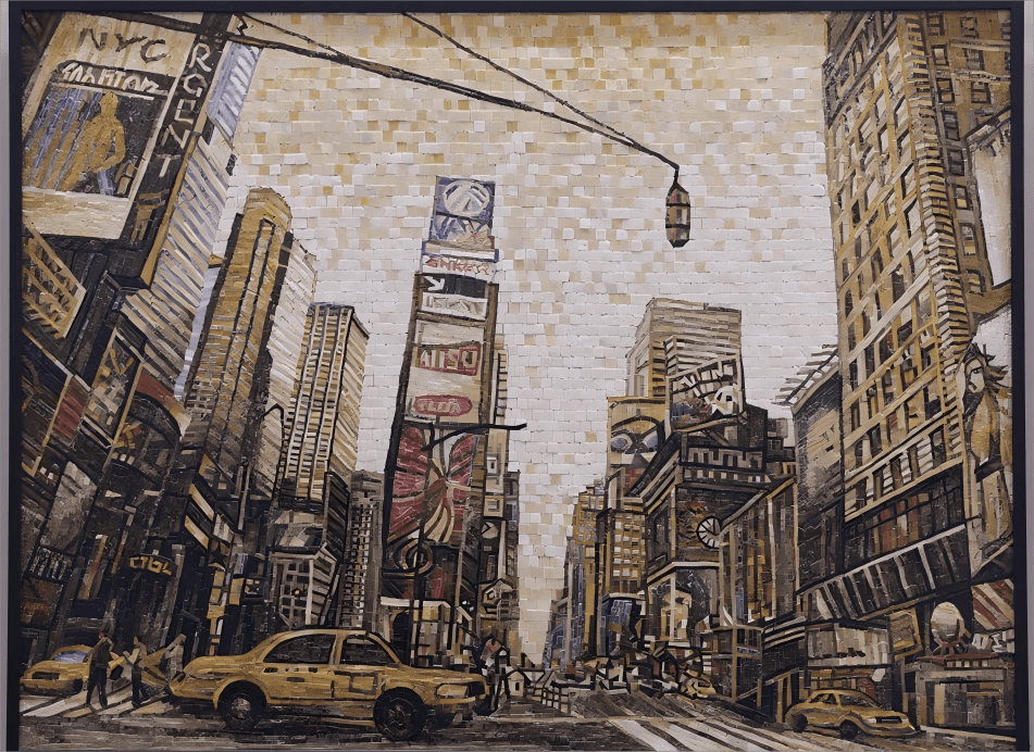 Gạch Khảm Đá Và Cỏ Thủ Công Trang Trí Tường Phòng Khách - Daisan Store