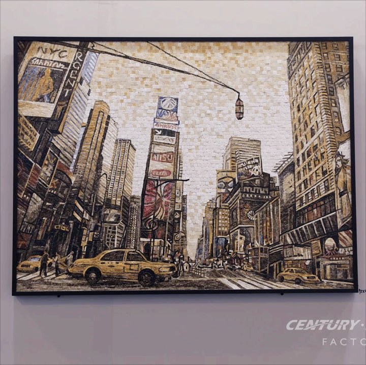 Gạch Khảm Đá Và Cỏ Thủ Công Trang Trí Tường Phòng Khách - Daisan Store