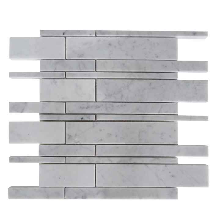 Gạch khảm đánh bóng Carrara Marble trắng 1&quot; X 2&quot; - Daisan Store